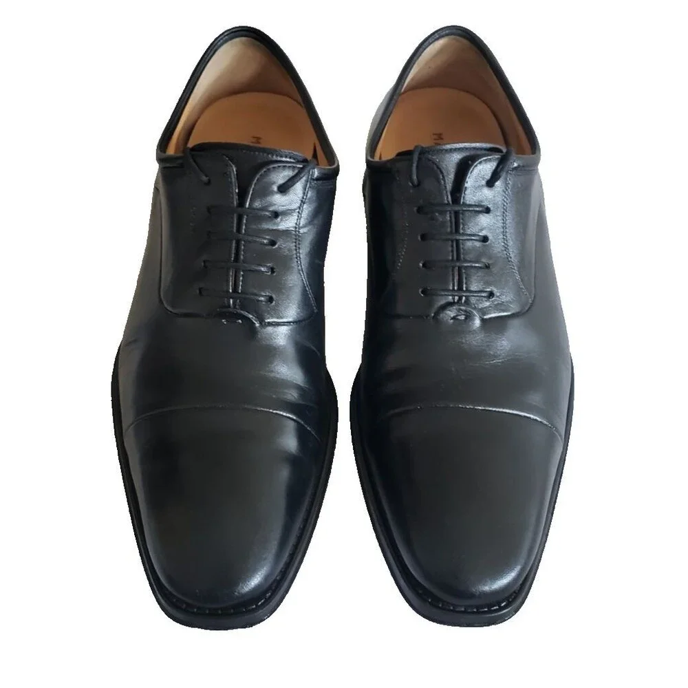 Magnanni Mayon Cap Toe Oxford Leather Shoes $550 Men's Size 8D Made in Spain
